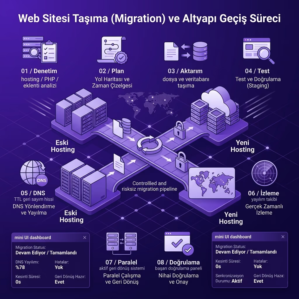 Web sitesi taşıma ve geçiş süreci hizmeti görseli